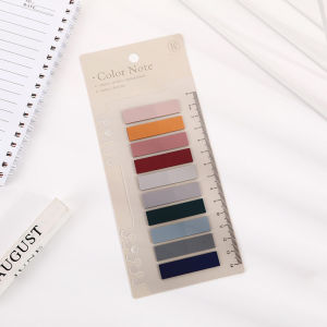 200แผ่น/แพ็ค Morandi Lucency กระดาษโน้ตสมุดวางแผนมาร์คเกอร์คั่นหน้าหนังสือรวมแผ่นพลาสติกสำหรับนักเรียน