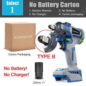 Tersedia COD Kamolee DTW500 1/2+1/4-Inch 1200N.M Brushless Impact Wrench 18V Set Perkakas Listrik Murah (Kompatibel dengan Baterai Makita / JLD)