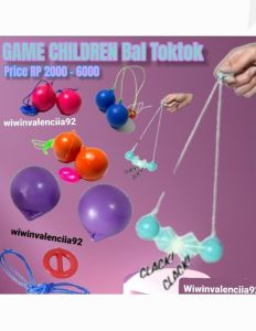 1 SET Mainan Tik Tok Tok Tek Tek Etek etek Nok Nok Permainan Lama jadul lato-lato Main anak jadul eteketek toktok 2 bola karet tali pletek kletek tektek zaman dulu asah otak tektok bunyi ball Kecil murah laris Viral Kato latho Katto Autis