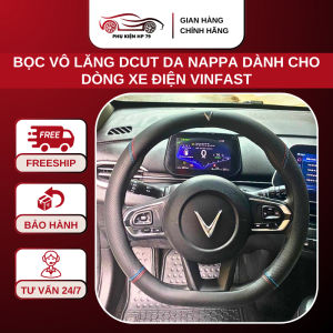 Bọc vô lăng Dcut da NAPPA xịn dòng xe VINFAST VF3VF5VF6VF7VF8VF9VF34 -vô lăng dành cho dòng xe điện vinfast