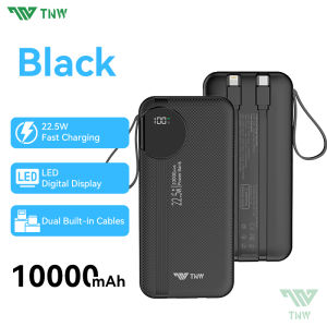 TNW TU30 20000mAh Fast Charging Powerbank 22.5w Built In Cable Large Capacity Powerbank For Travel