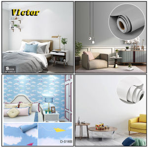 45cm*10m Modern Living Room Furniture Waterproof Wallpaper Vinyl Self Adhesive Paper Solid Color Home Decor Cantik