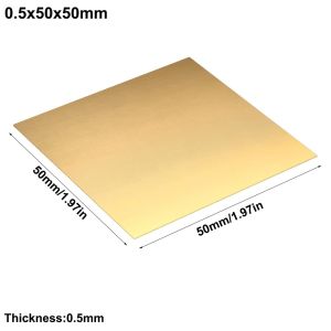 YESMILE Copper Brass Plate Sheet Multiple Sizes 0.5/1/2/3mm Brass Sheet Contruction Brass Pad