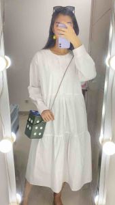 TUNIK DRESS RUFFLE CATTON PREMIUM 030 JUMBO BISA BUAT BUSUI