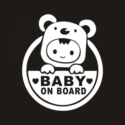 Pelekat Cermin Kereta Bayi Baby on Board Car Sticker Waterproof Reflective Pregnant Mummy Safety Window Warning 汽车贴纸宝宝车贴