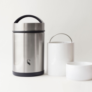 Swanz Kokoro Large Porcelain Food Warmer FREE Silicon Lid SY015 - Stainless Steel Tiffin Food Carrier Tingkat Thermal Insulated Container