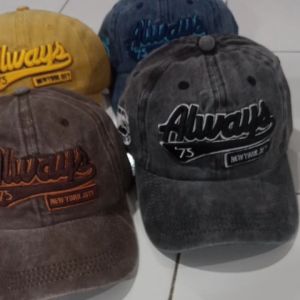 Topi Baseball ALWAYS Pria Wanita Import Model Korea Murah