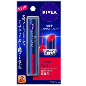 Son dưỡng môi có màu NIVEA Rich Care & Color SPF20 PA++ nhiều phân loại - Nhật Bản
