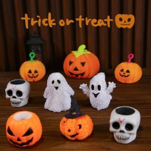 WISH BOUTIQUE Halloween Halloween Squeeze Tricky Toys Eye Skull Pumpkin Ghost Pumpkin Ghost Decompression Toy Eyeball Toy PVC Halloween Vent Squeezing Toy Halloween Party