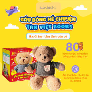 Đồ Chơi Giáo Dục Gấu Bông Kể Chuyện 40 Truyện Anh Việt - 40 Bài Đồng Dao Có Kết Nối Bluetooth - Tân Việt