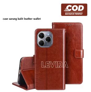Flip Cover Kulit Leather Case Sarung Buku Kulit Case Itel S26 Ultra Itel S23 Itel S23 Plus Itel A50 4G