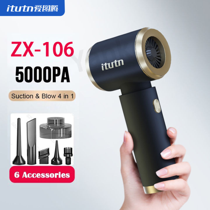 Itutn Wireless Vacuum Cleaner ZX-106 Suction & Blow 4 in 5000Pa Powerful Suction 4000mAh Long Endurance Suitable For Car/home/outdoor Itutn Wireless Vacuum Cleaner ZX-106 Suction & Blow 4 in 5000Pa Powerful Suction 4000mAh Long Endurance Suitable For Car/home/outdoor