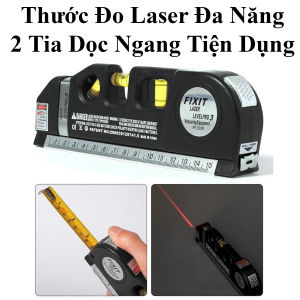 Thước Đo Laser Đa Năng 2 Tia Dọc Ngang Hỗ Trợ Đo Đạc Và Cân Bằng