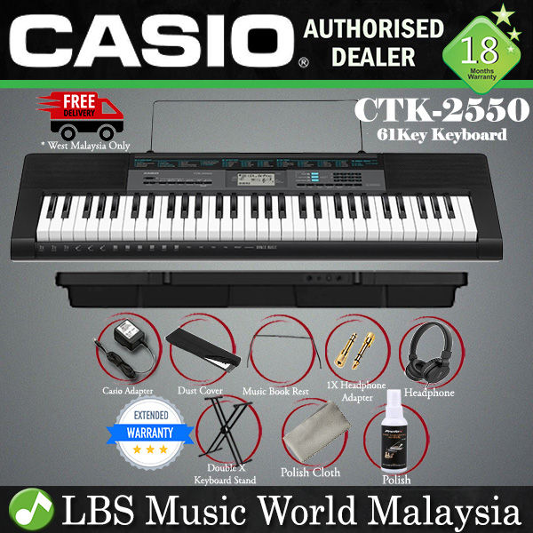 Casio CTK 2550 61 Key Portable Keyboard Electric Piano Basic Package CTK2550 CTK 2550 Lazada