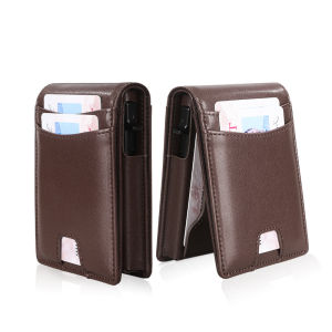Wallet metal anti-scan credit card holder large capacity with multiple card slots aluminum alloy automatic card dispenser
