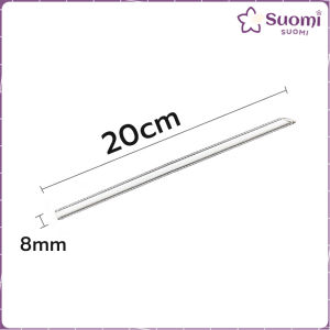 Suomi Clear Glass Straw Resistant Transparent Glass Straw 20cm Length