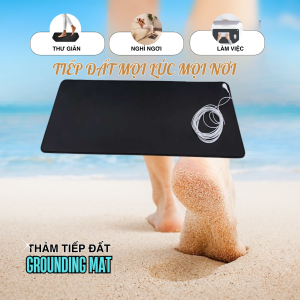 Thảm nối đất lót chuột máy tính cao cấp – Thảm grounding  chống tĩnh điện giảm bức xạ điện từ bảo vệ sức khỏe