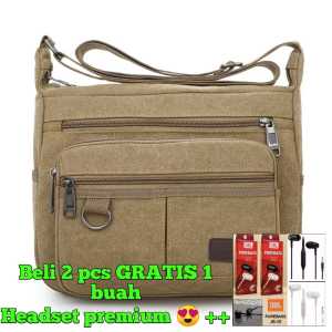 TAS SELEMPANG PRIA/TAS SELEMPANG PRIA BAHAN KANVAS/TAS SOREN PRIA IMPORT/TAS PINGGANG PRIA