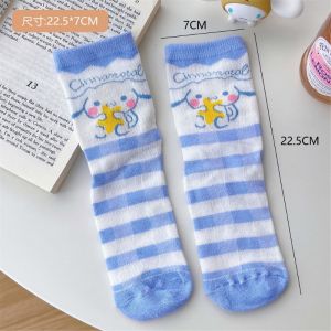 Kawaii Sanrio Cartoon Socks Pure Cotton Mid Tube Socks Cinnamoroll Cute Student Dress Up Warm Anime Girl Gift