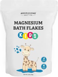 Aromasong Magnesium Flakes for Kids Bath – Pure Dead Sea Salt Bath Flakes for Kids Toddlers & Babies Gentle Calming Epsom Salt Alternative Soothing Bedtime Soak (48 Ounce (Pack of 1))