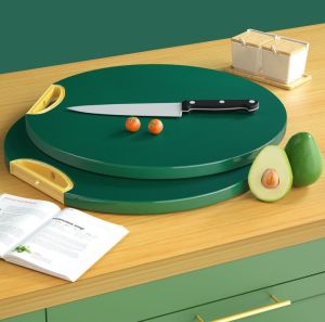 Vertical Chopping Board Household Food-Grade PE Chopping Board Kitchen Non-Slip Round Chopping Board Chopping Tools