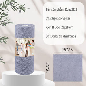 Cuộn 20 Khăn Lau Dana - Vải Sợi Polyester Mềm – Siêu Thấm Hút Nhanh Khô Tái Sử Dụng Tiện Lợi