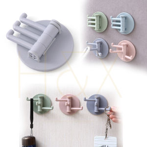 Rotatable Wall Hook Multipurpose Self Adhesive Traceless Kitchen Bathroom Wall Door Portable Rotating Storage可旋转壁挂钩