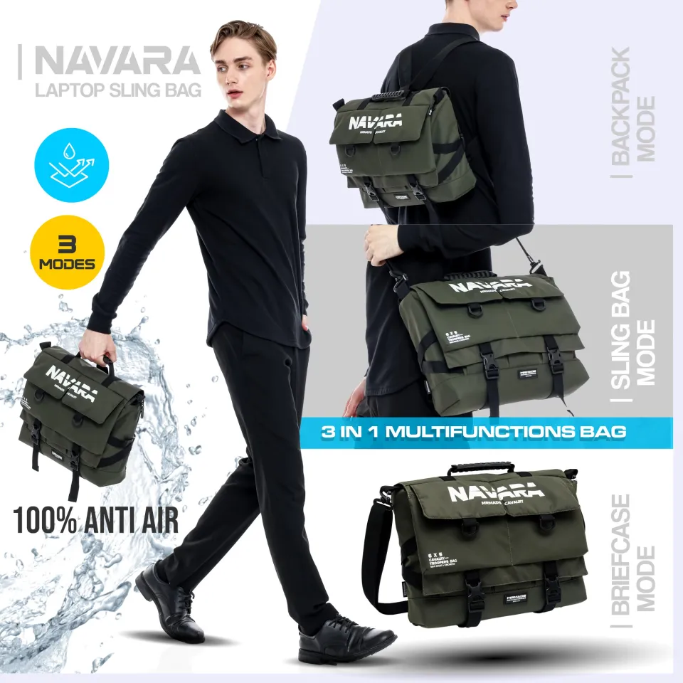 Mr Mads Navara Laptop Bag 3 in 1 Tas Jinjing Tas Selempang Ransel Tactical Bag Tote Bag Sling Bag Backpack Multifungsi Anti Air Waterproof Lazada Indonesia