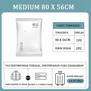 【Vinnatsu】Plastik Vacum Bag Tas Kompresi Kantong Pakaian Anti Air Dapat Digunakan Kembali Kompresibel