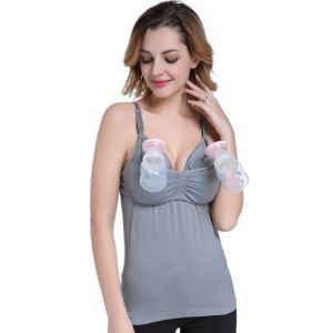 Plus Size Menyusu Bayi Baby Nursing Bra Handfree Pumping Cotton Pregnant Maternity Sleeping Bra Women Singlet Nursing Maternity Breastfeeding Vest Top Pregnant bra