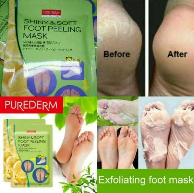Original Purederm Shiny & Soft Foot Peeling Mask Callus Remover