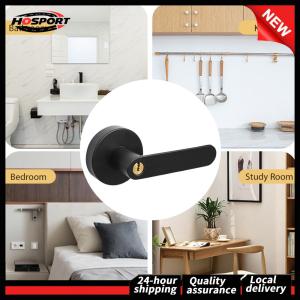 Indoor Door Lock Reversible Right Left Sided Doors Heavy-Duty Three Bar Lock for Room Office Bedroom Home Privacy