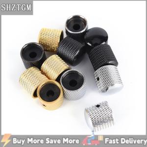 [COD] SHZTGM 4pcs โลหะไฟฟ้าเบสกีตาร์เสียงควบคุมลูกบิดโดมลูกบิด + ประแจ