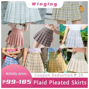 High waisted plaid skirt 3xl best sale