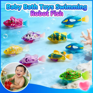 Baby Bath Toys Swimming Robot Fish Sea Animals Interactive Shower Toy Kids Water Play Gift Set