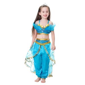 Trang phục hóa trang công chúa Jasmine trong Aladdin và đèn thần Váy Halloween cho bé gái