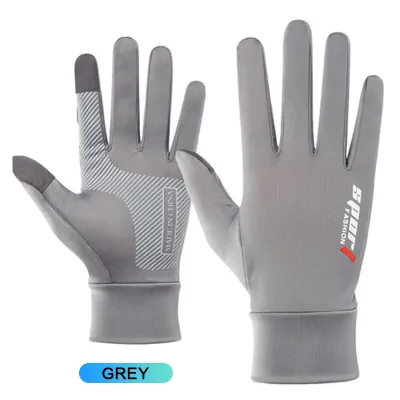 1Pair Fitness Gloves Non-Slip Exercise Half Finger Ice Silk Cycling Sports Men Women Summer Outdoor Riding Fishing Sport Fitness Breathable Sunscreen Half Finger Gloves半指手套