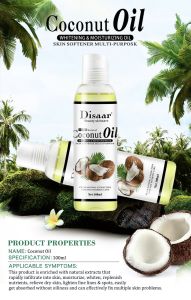 Tinh Dầu Dừa Nguyên Chất Disaar Cao Cấp 100% Tự Nhiên Dưỡng Da Mặt Dưỡng Tóc Làm Hồng Môi