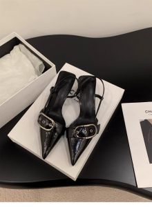 [Free Shipping] Unique Silver High-Heeled Sandals New Spring/Summer Collection Elegant Pointed-Toe Flats