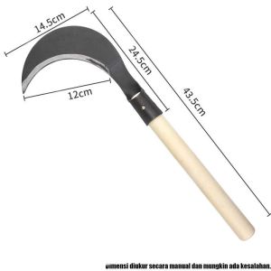 Alat Pembelah Bambu Pemangkas Pisau Babatan Sabit Kapak Ganda 2in1 Bahan Baja Pemotong Ranting Pohon Rumput Arit Padi