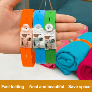🤩Big Discount🤩Universal Travel Bundle With Folding Organizer And Partition Hanger Macaron Laundry Roll Storage Straps  Reusable Clothes Folding Wrapping Bands Space Saver Organizer For Clothes Blankets Curtains Wardrobe Organizer