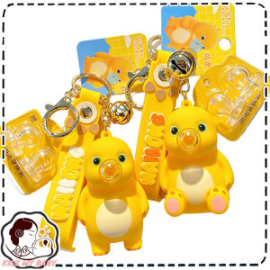 Blowing Bubble Milk Dragon Keychain Couple Pendant Cartoon Ornament Gift Stress Relief Toy