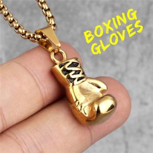 Fashion Jewelry Neck Lace Boxer Boxing Glove Pendant Necklace Sport Fitness Jewelry Accessories Beads Chain Necklace For Men