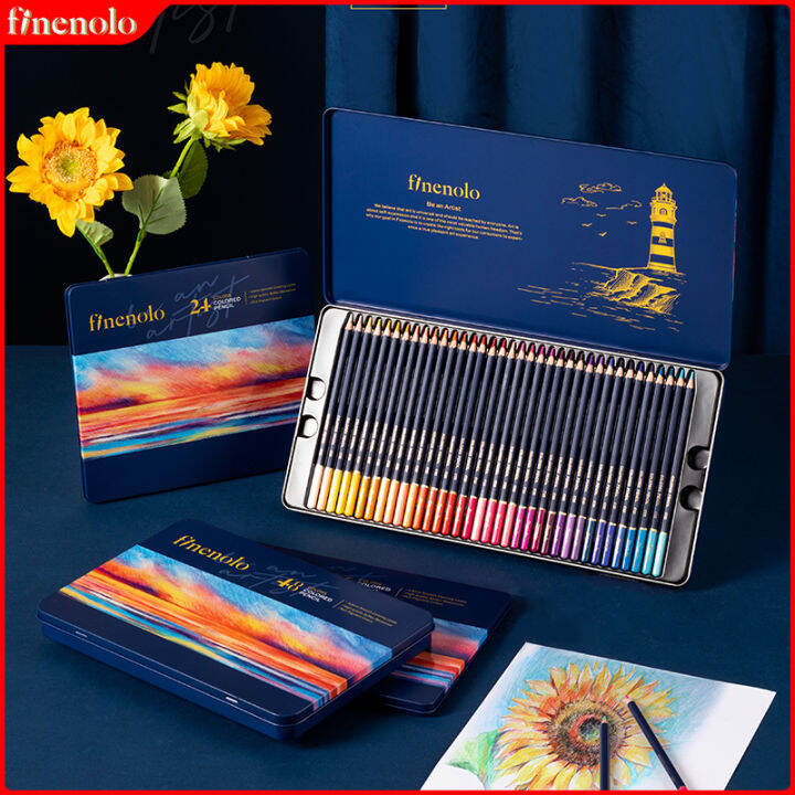 Finenolo by Deli Colored Pencil Lead Tin Box Drawing Material Set ...