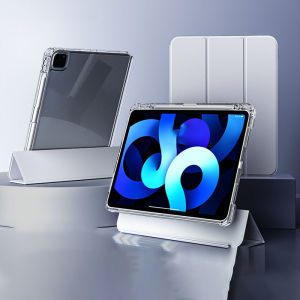 ZOYU เคส iPad เคสใส HD แบบ 2-in-1 ที่ถอดออกได้พร้อมช่องใส่ดินสอทางด้านขวาสำหรับ iPad 2022 M2 Pro 11 Pro 12.9 2020 2021 iPad Air 4 Air 5 iPad gen 7 ไอแพด รุ่นที่ 7 8 9 Mini 6 case [รองรับการรองรับหน้าจอแนวนอนและแนวตั้ง]