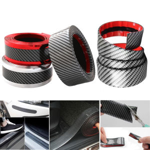 Sticker Vinyl Mobil Carbon Fiber Rubber Strip Lakban Karet Stiker Karbon Piber Pelindung Body Kendaraan