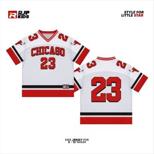 RJP KIDS CHICAGO NUMBER 23 / Jersey Anak / Jersey Anak Laki Laki / setelan jersey anak / kaos anak/ jersey rugby anak / bahan milano brazill