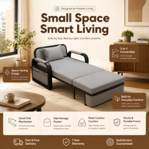 Multi-functional Retractable Sofa-bed For Home Living Room Dual-purpose Folding Storage