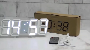 【READY STOCK】LED Jam Dinding / Meja Modern Digital 3D LED Wall Clock Alarm Clock 挂钟/时钟 Desk Clock Electronic Alarm Clock