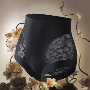 【SINGABRALETTE】Mulberry Silk Lace Panties High Waist Shaping Panties 10A Antibacterial Seamless Tummy Control Breathable Underwear蕾絲內褲女